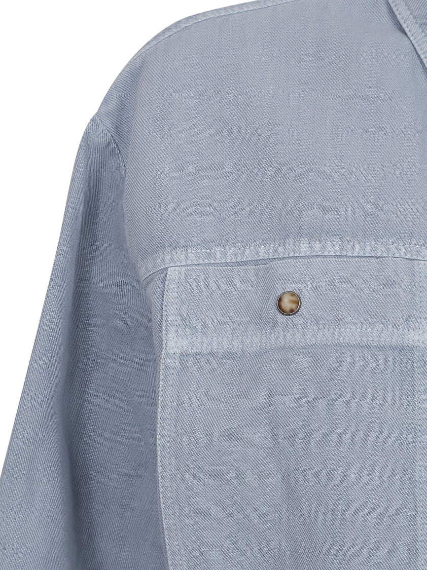 Brunello Cucinelli Cropped Button-Up Shirt With Classic Collar
