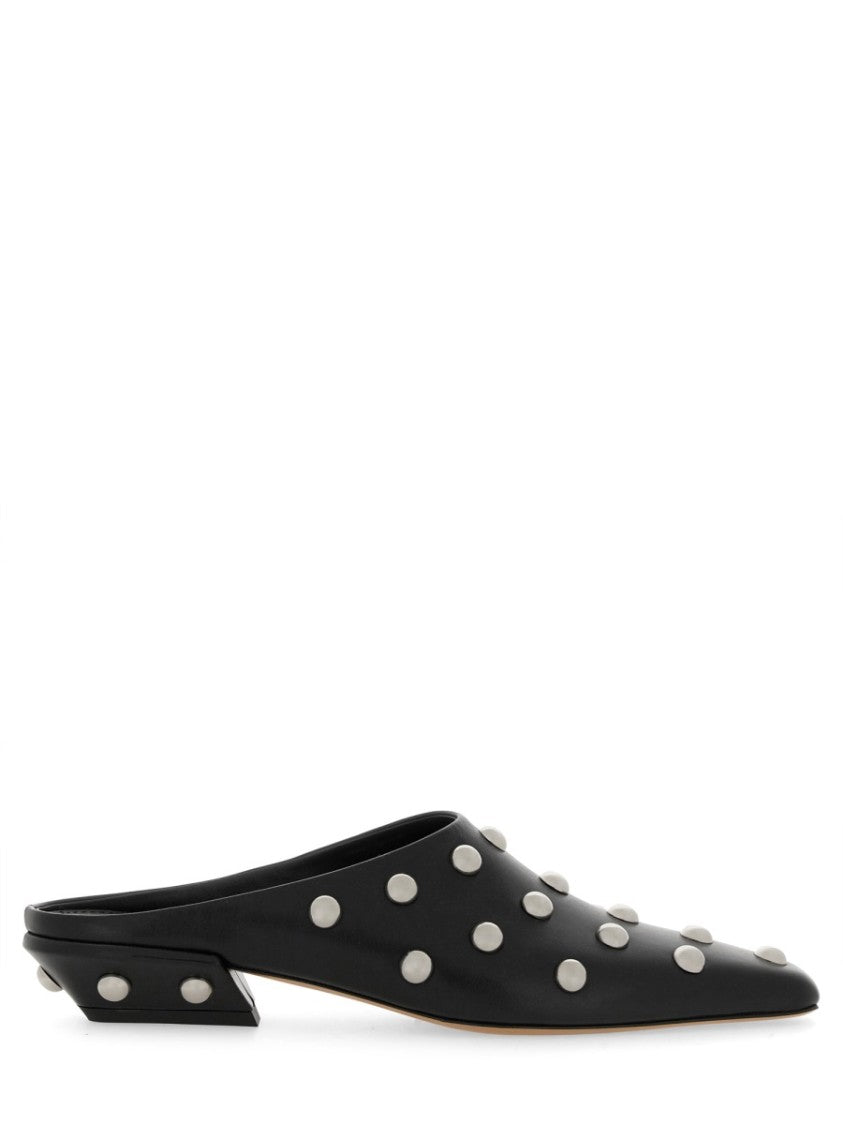 Paris Texas "Bella" Pointed Toe Leather Mules