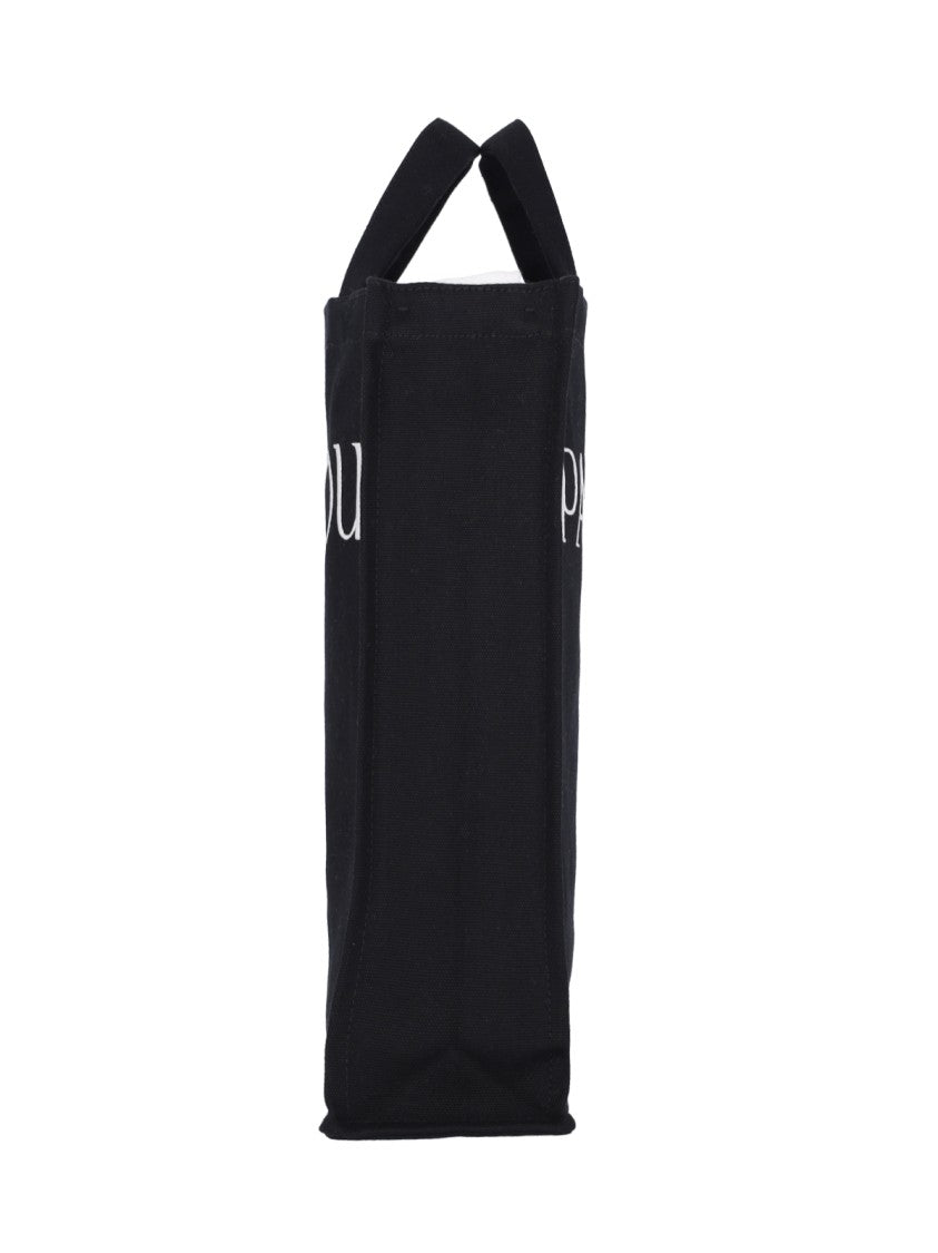 Patou Vertical Logo Tote Bag – Black