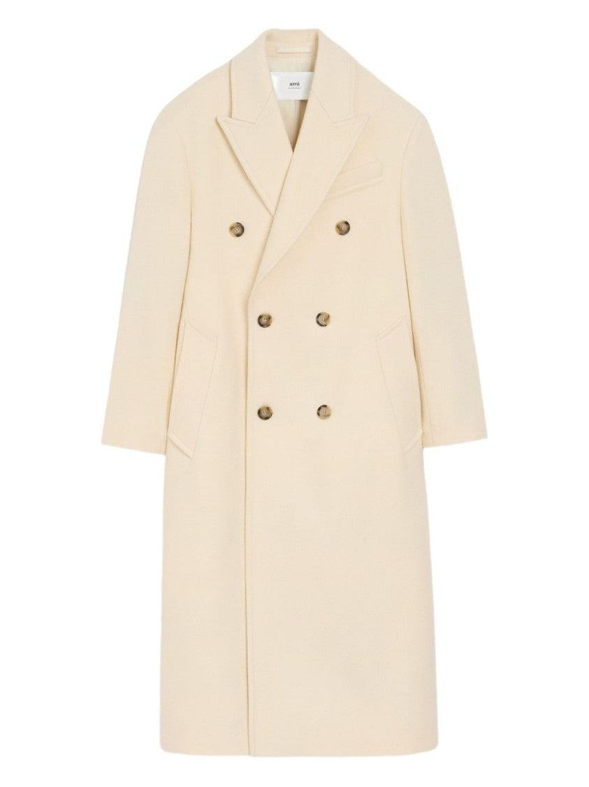 Ami Long Double-Breasted Coat