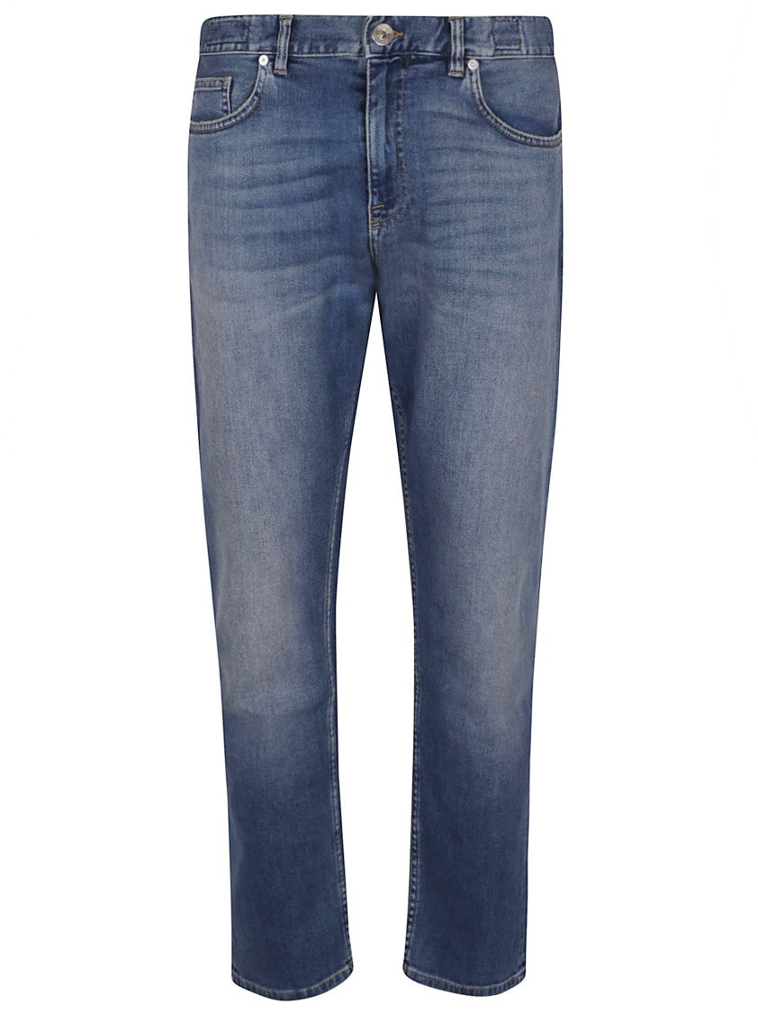Eleventy Tailored Light Blue Denim Jeans With Classic Five-Pocket Design