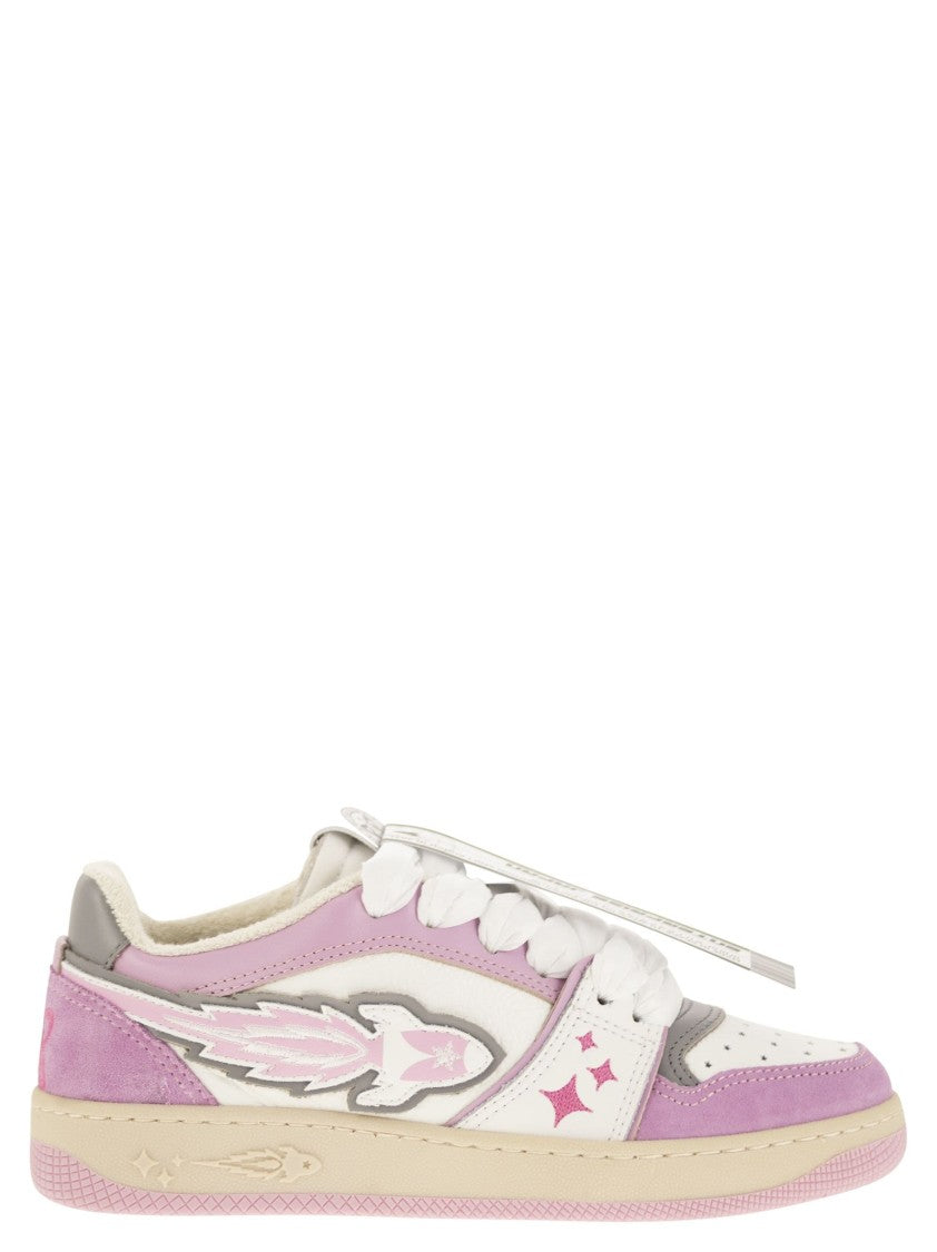 Enterprise Japan Ej Egg Rocket - Leather Trainers With Logo