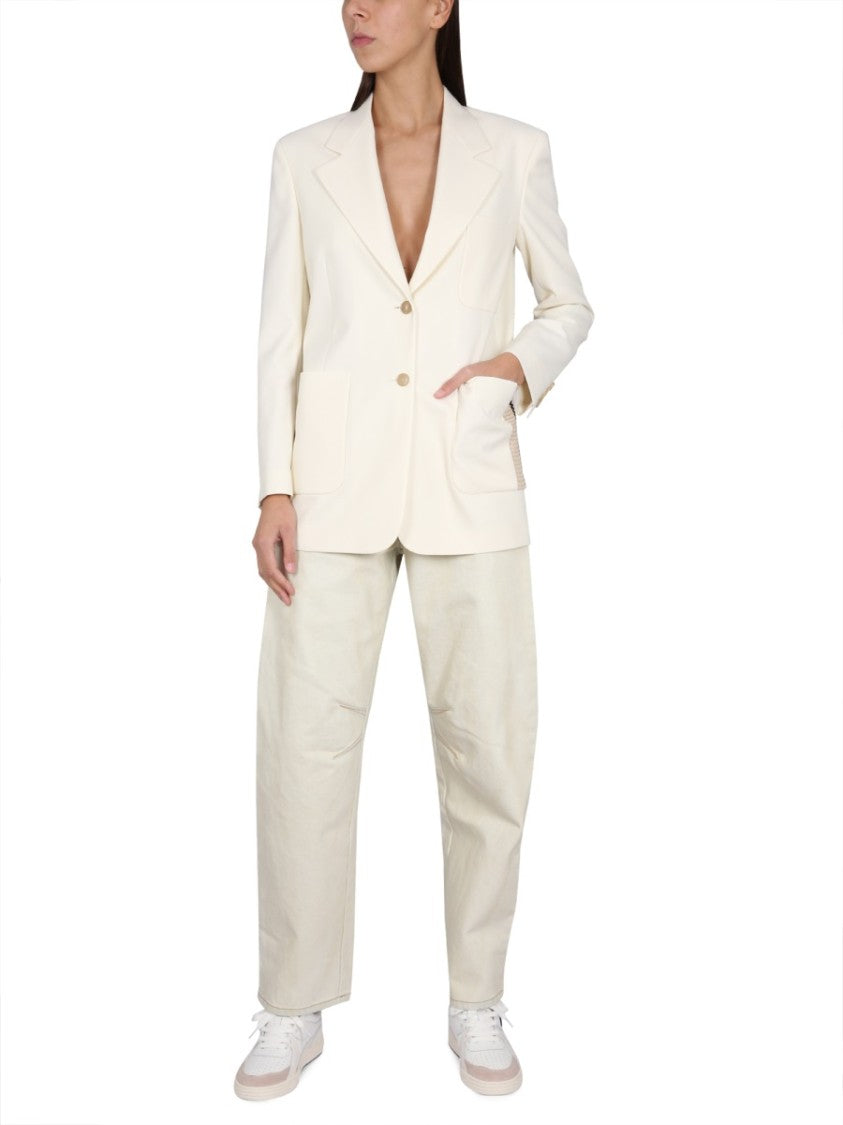 Palm Angels Blazer With Knit Detail