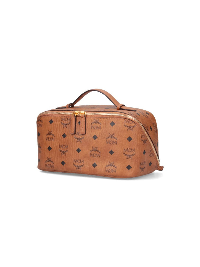 Mcm "Ottomar Toiletry" Pouch Brown