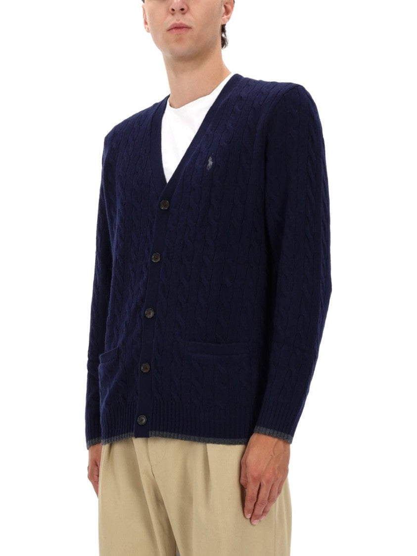 Polo Ralph Lauren Navy Blue Cable-Knit Cardigan