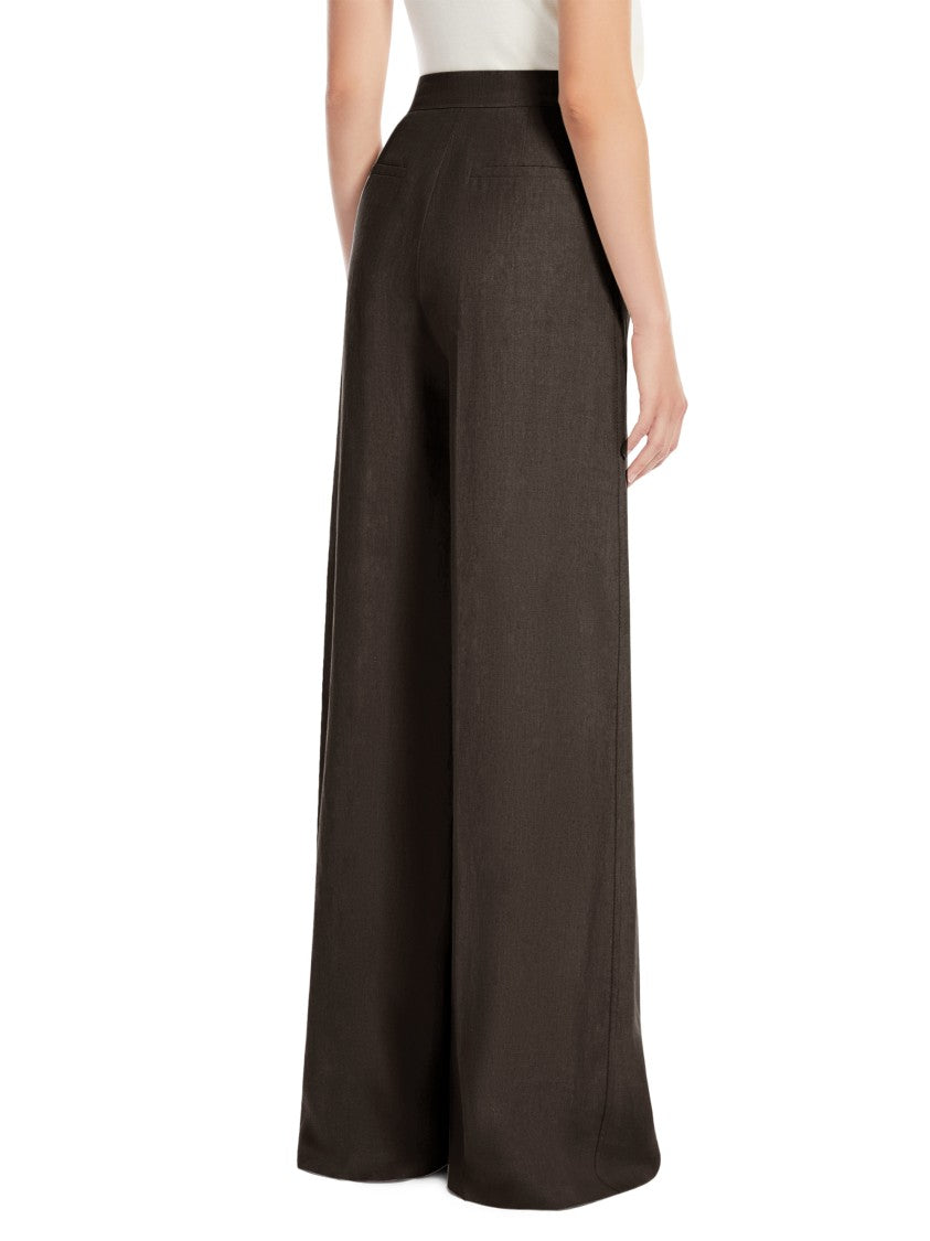 Max Mara Wide-Leg High-Waist Trousers With Front Pockets