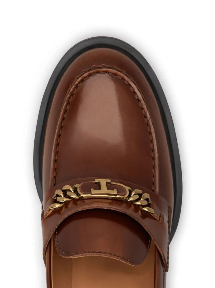 Tod's Brown Cow Leather Loafers