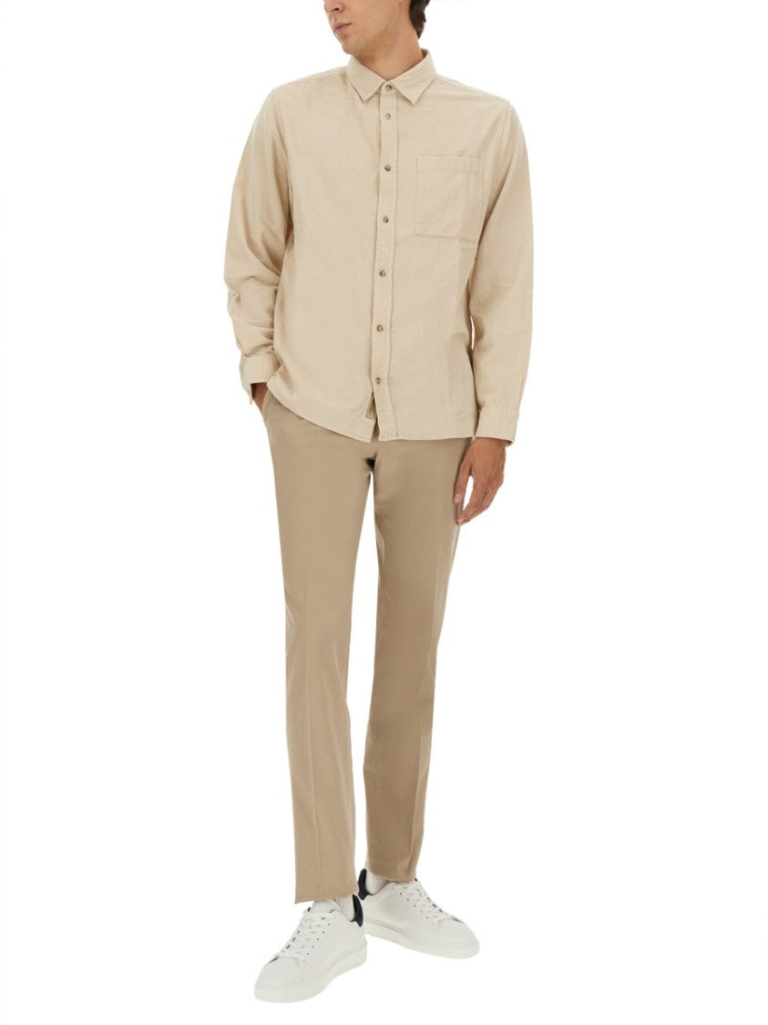 Woolrich Long-Sleeve Cotton Casual Shirt With Classic Collar