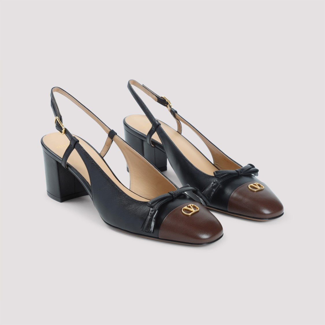Valentino Garavani Black Leather Pumps With Heel