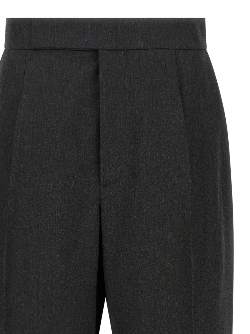 Fear Of God Herringbone Patterned Wool Pants With Relaxed Fit