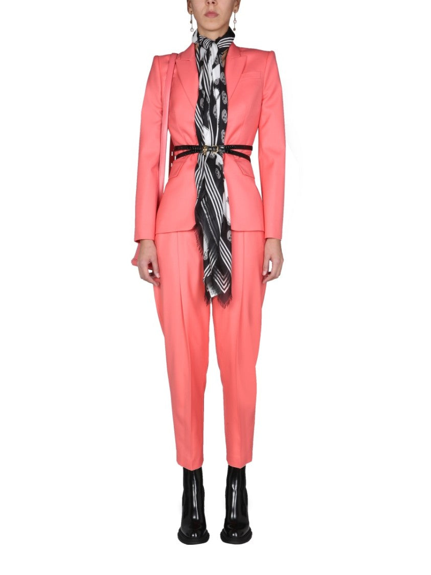 Alexander Mcqueen High-Waisted Peg Leg Pants