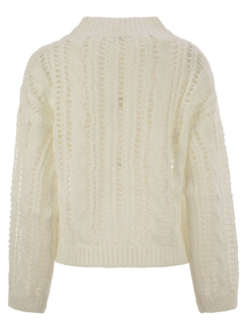Brunello Cucinelli Cable & Mesh Jute And Cotton Jersey