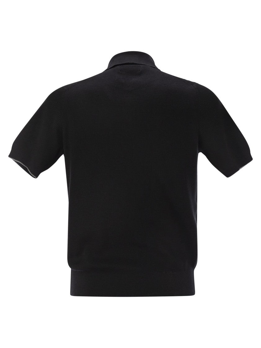 Brunello Cucinelli Ribbed Cotton Polo-Style Jersey