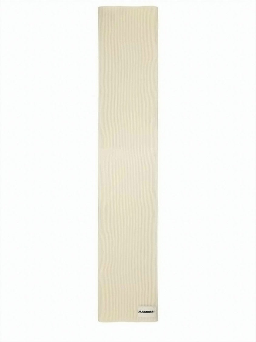 Jil Sander Ribbed Wool Scarf With Minimalist Design
