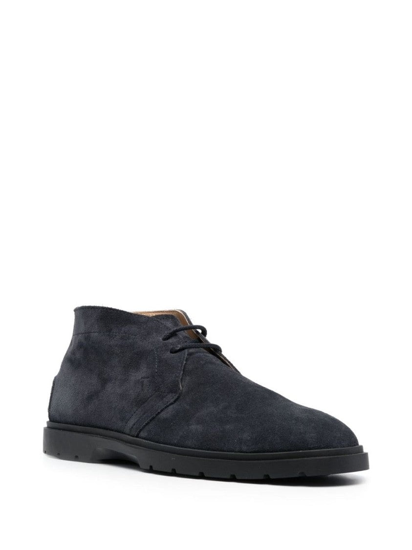 Tod's Sleek Ankle Boots With Lace-Up Detail And Textured Finish