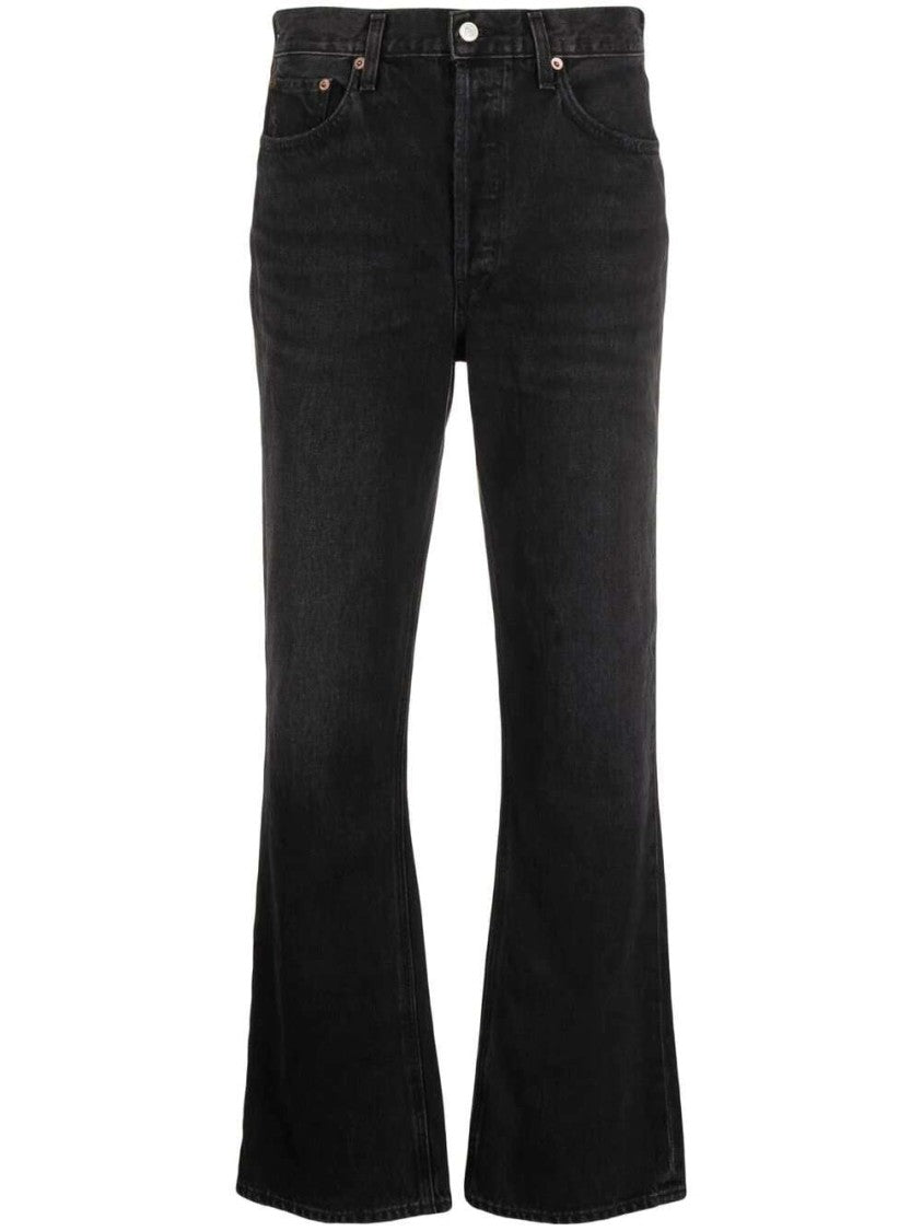 Agolde Mid-Rise Straight-Leg Denim Jeans