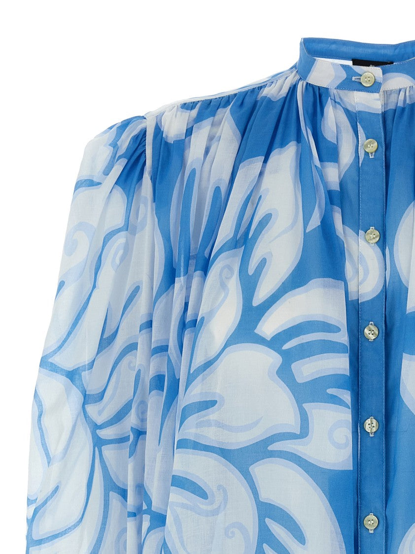 Etro Comfort Fit Floral Print Cotton Shirt