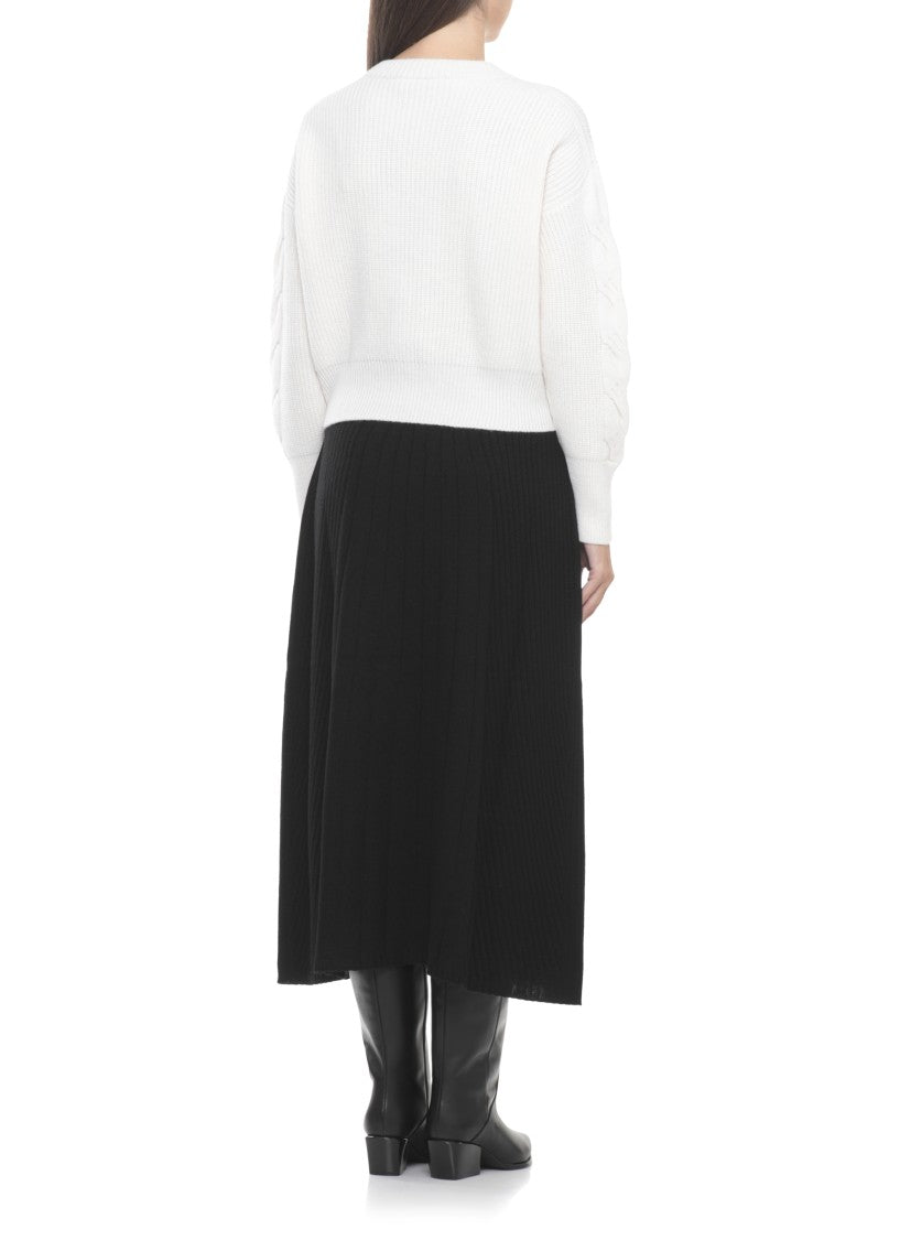 D. Exterior Ivory Wool And Cashmere Sweaters