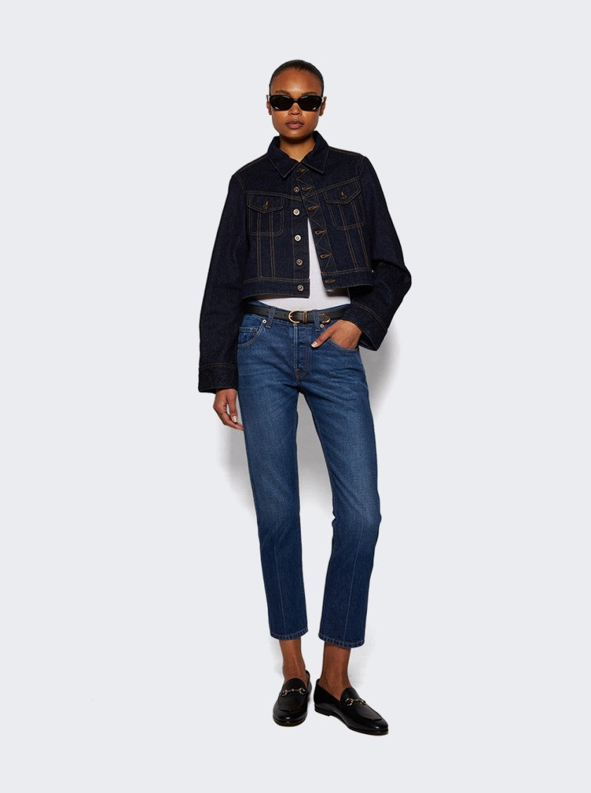 Khaite Bambi Skinny Belt With Gold Hardware Black