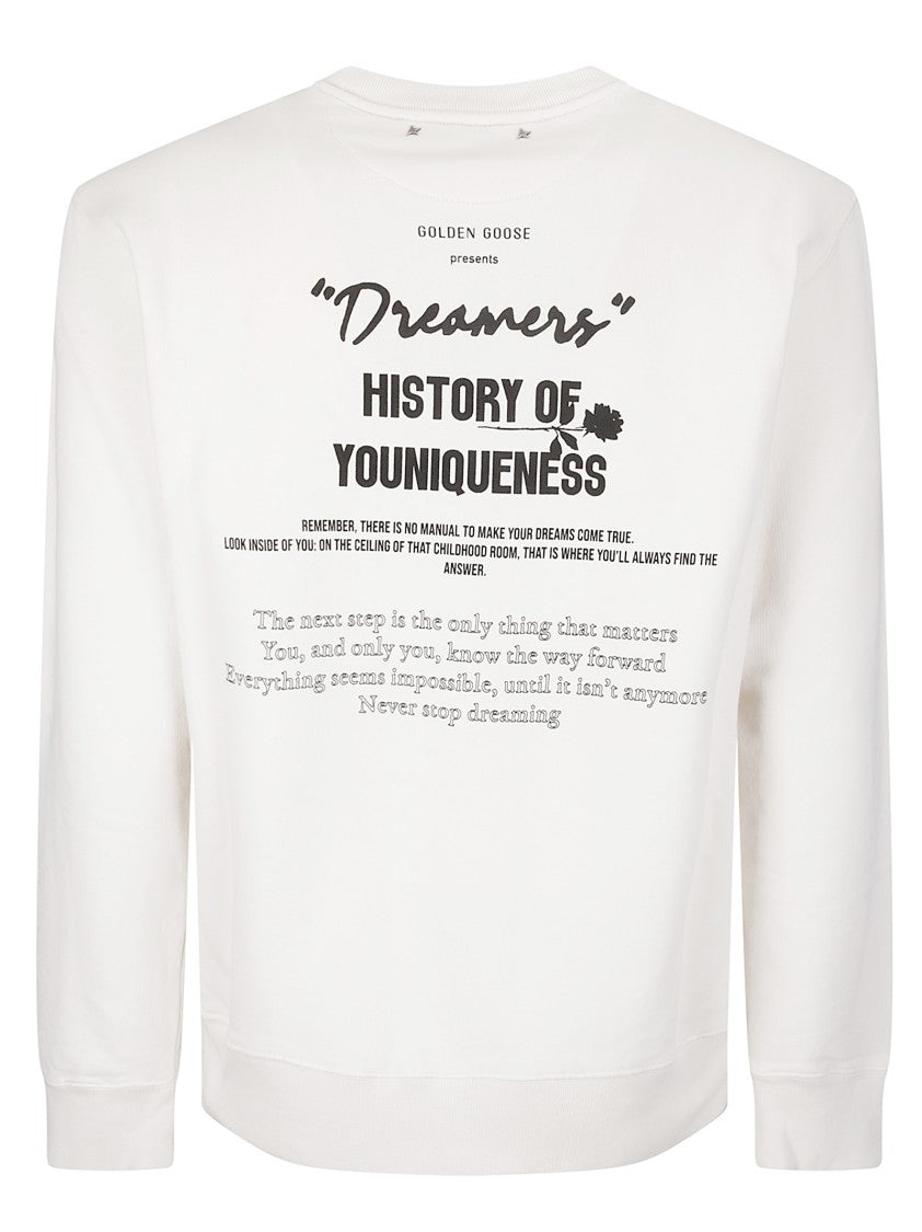 Golden Goose Classic Crew Neck Sweatshirt With Ribbed Cuffs