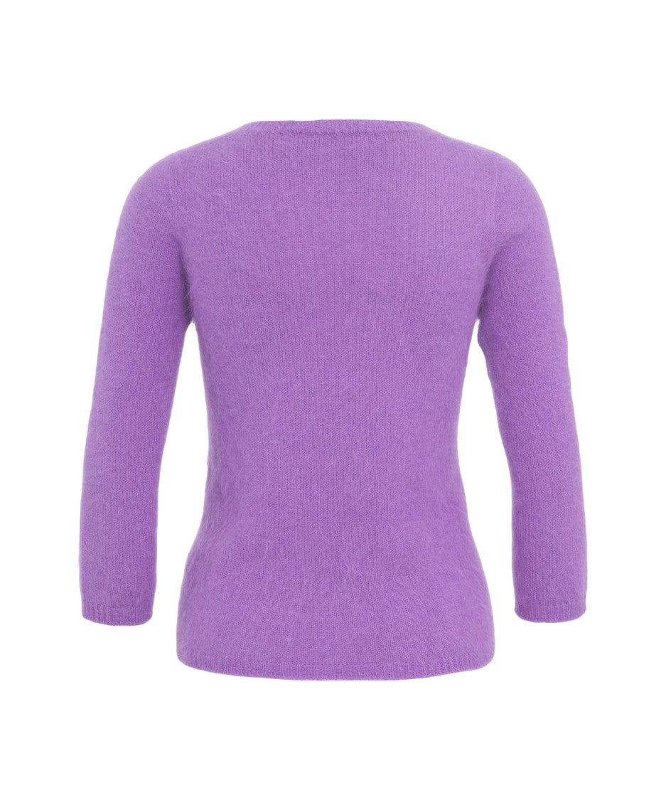 Roberto Collina Wool Blend Sweater With Classic Round Neckline And Long Sleeves