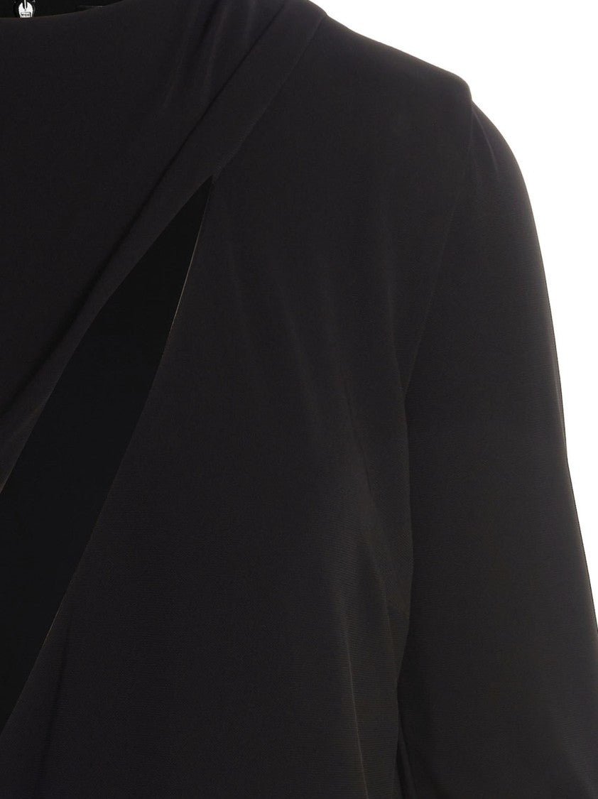 Versace Cut Out Black Jersey Dress