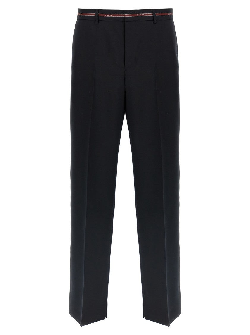 Gucci Wool Pants With Selvedge Detail And Tailored Finish