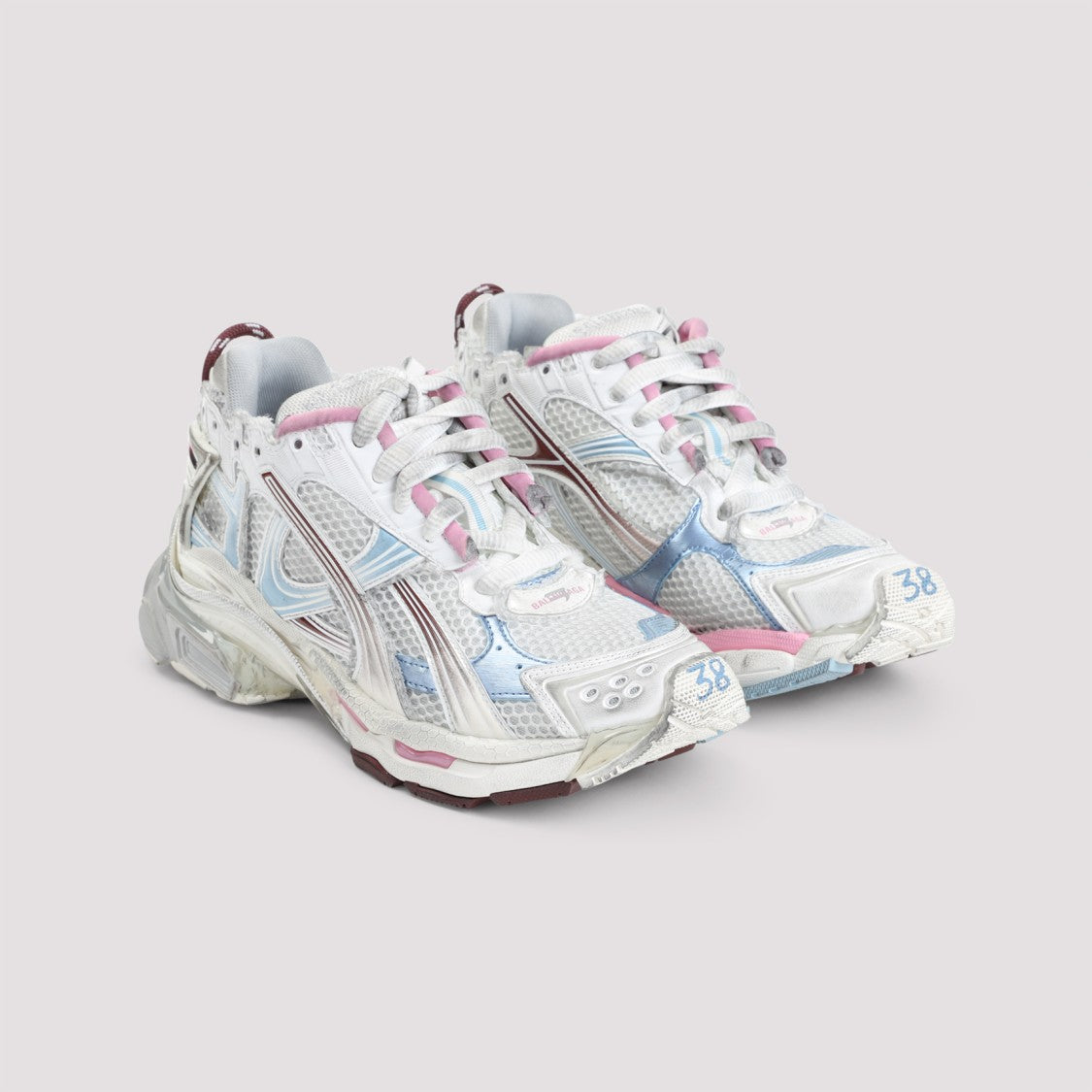 Balenciaga Multicolor Textured Sneakers With Chunky Sole