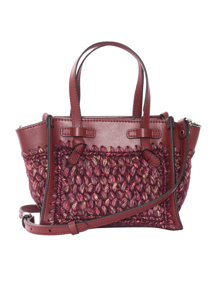 Gianni Chiarini Structured Leather And Fabric Handbag