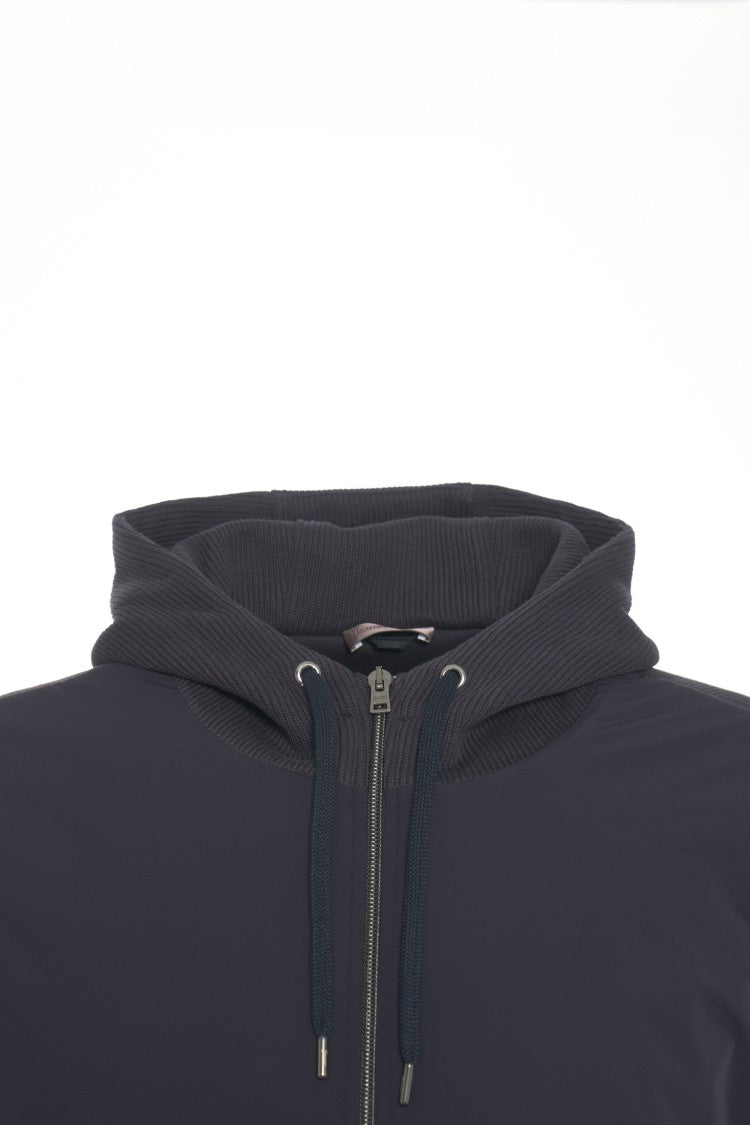 Herno Hooded Jacket With Zip Closure And Adjustable Features