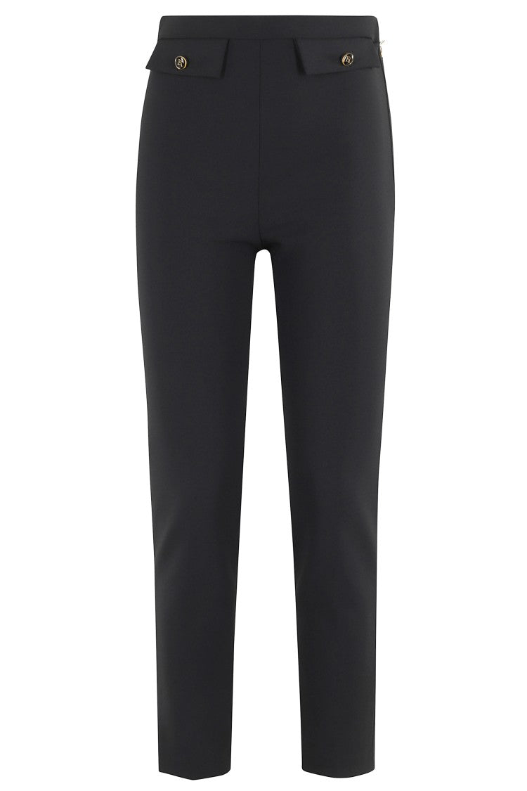 Elisabetta Franchi Tailored Straight-Leg Pants With Flap Pockets