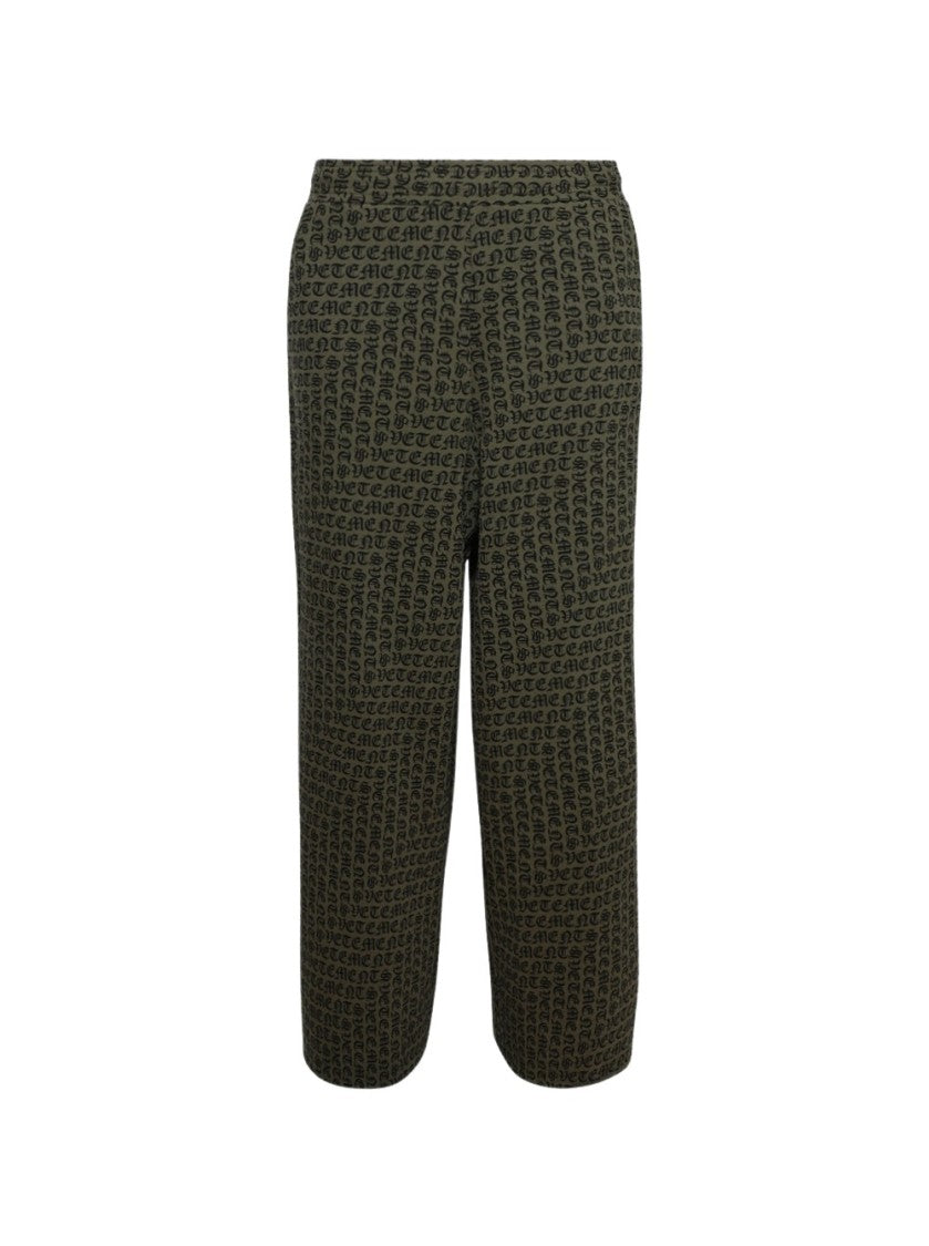 Vetements Gothic Monogram Sweatpants Khaki