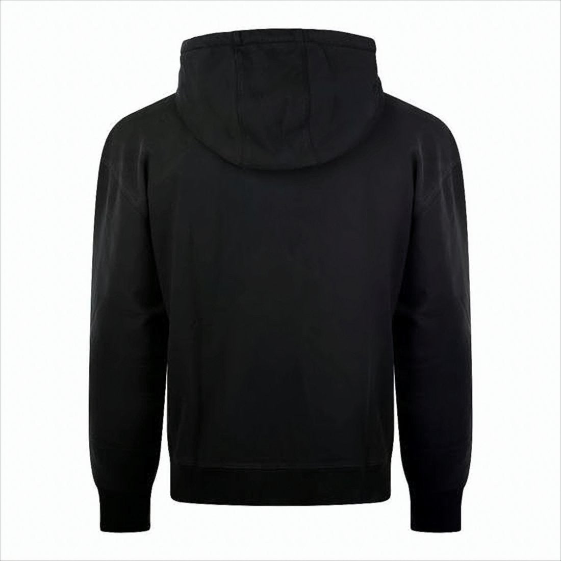 Maison Kitsuné Minimalist Black Hoodie With Embroidered Fox Head