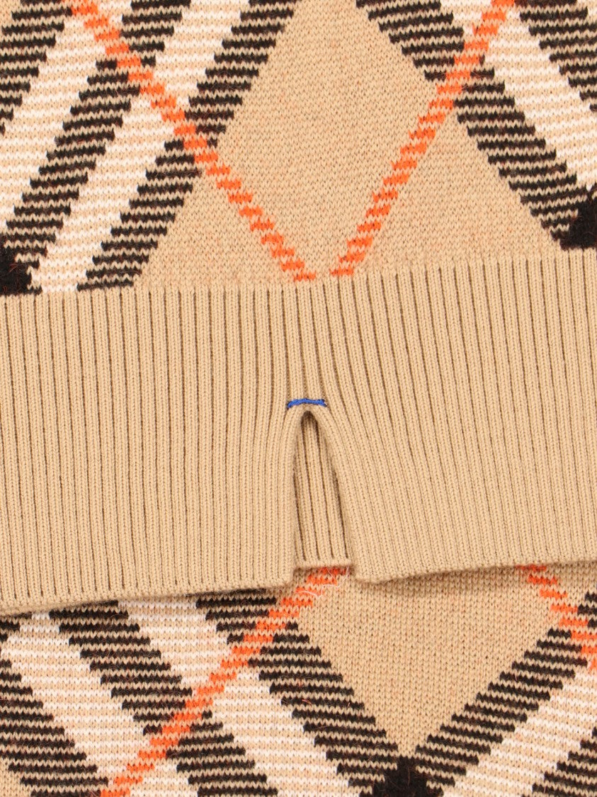 Burberry "Check" Crewneck Sweater – Beige