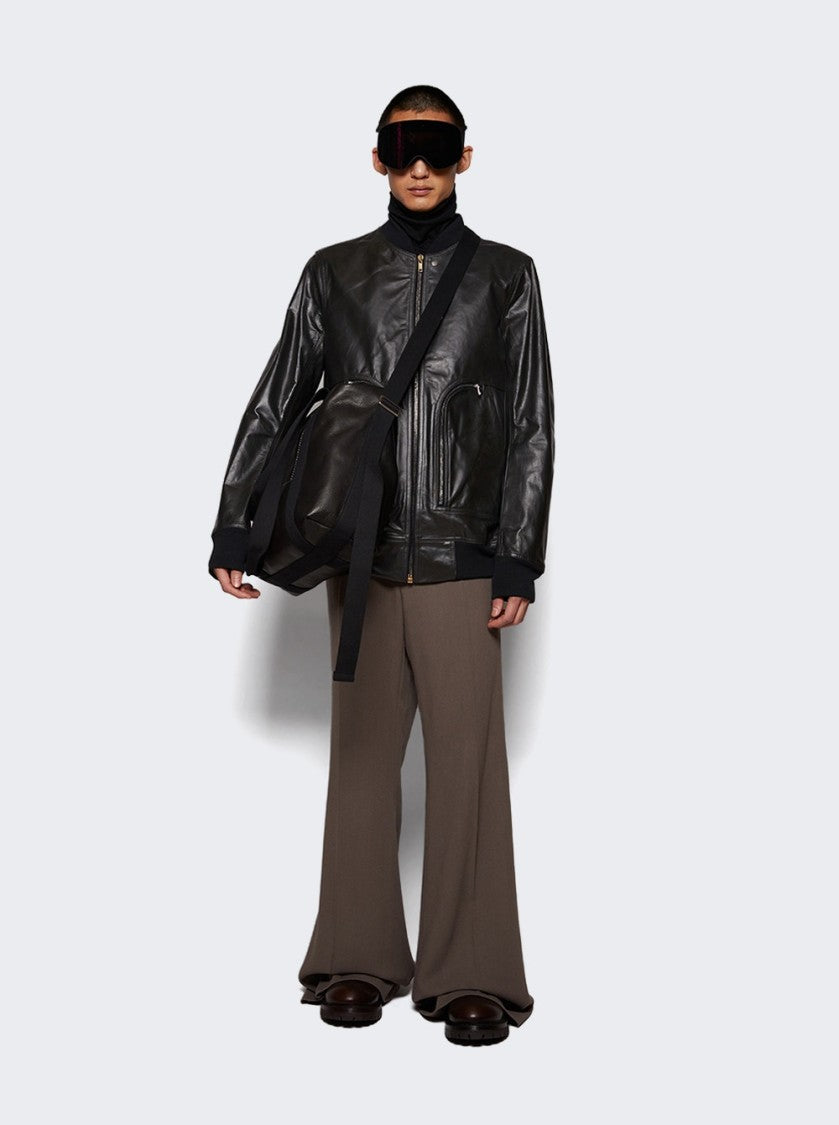 Rick Owens Bauhaus Flight Bomber Jacket Black