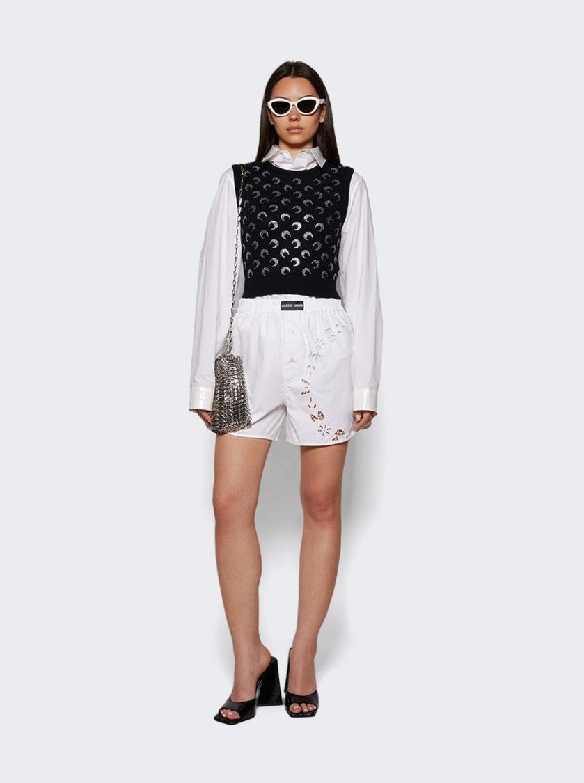 Marine Serre Moon Strass Knit Vest Black