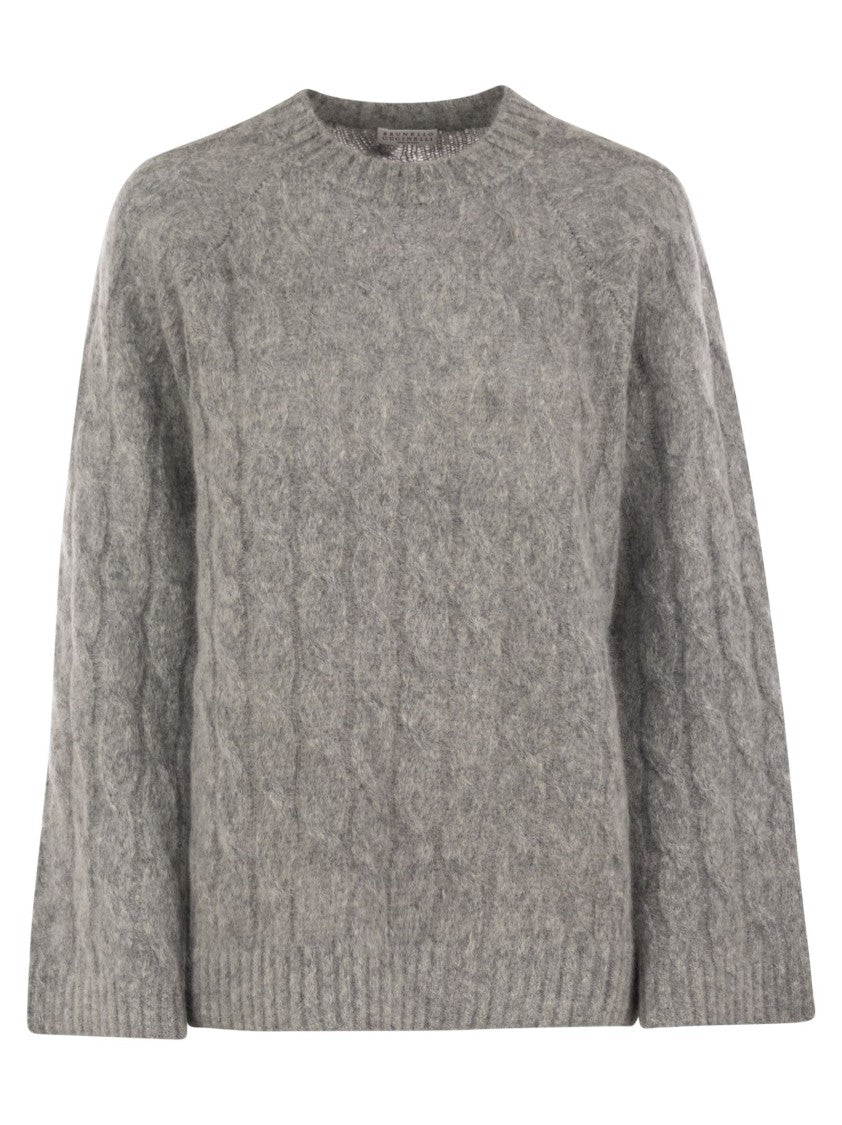 Brunello Cucinelli Wool And Mohair Sweater With Monili