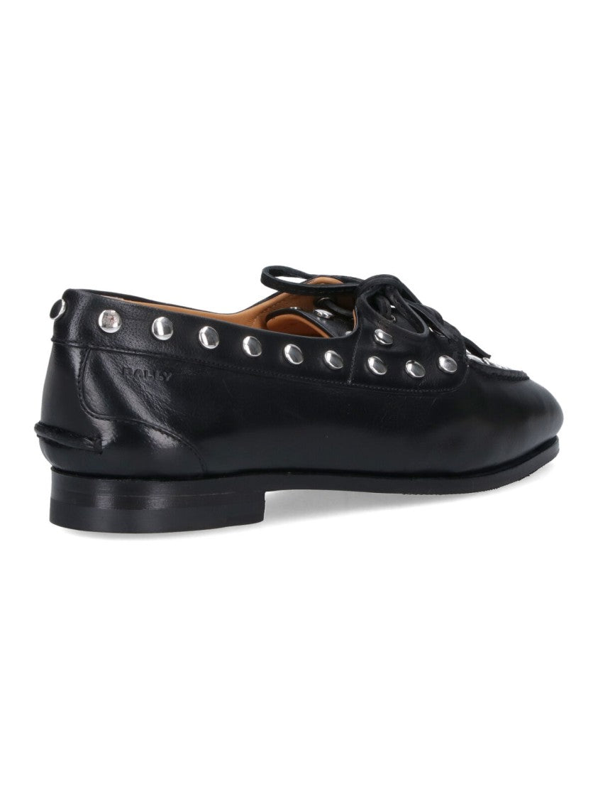 Bally Pointed Toe Slip-On Moccasins With Lace Closure