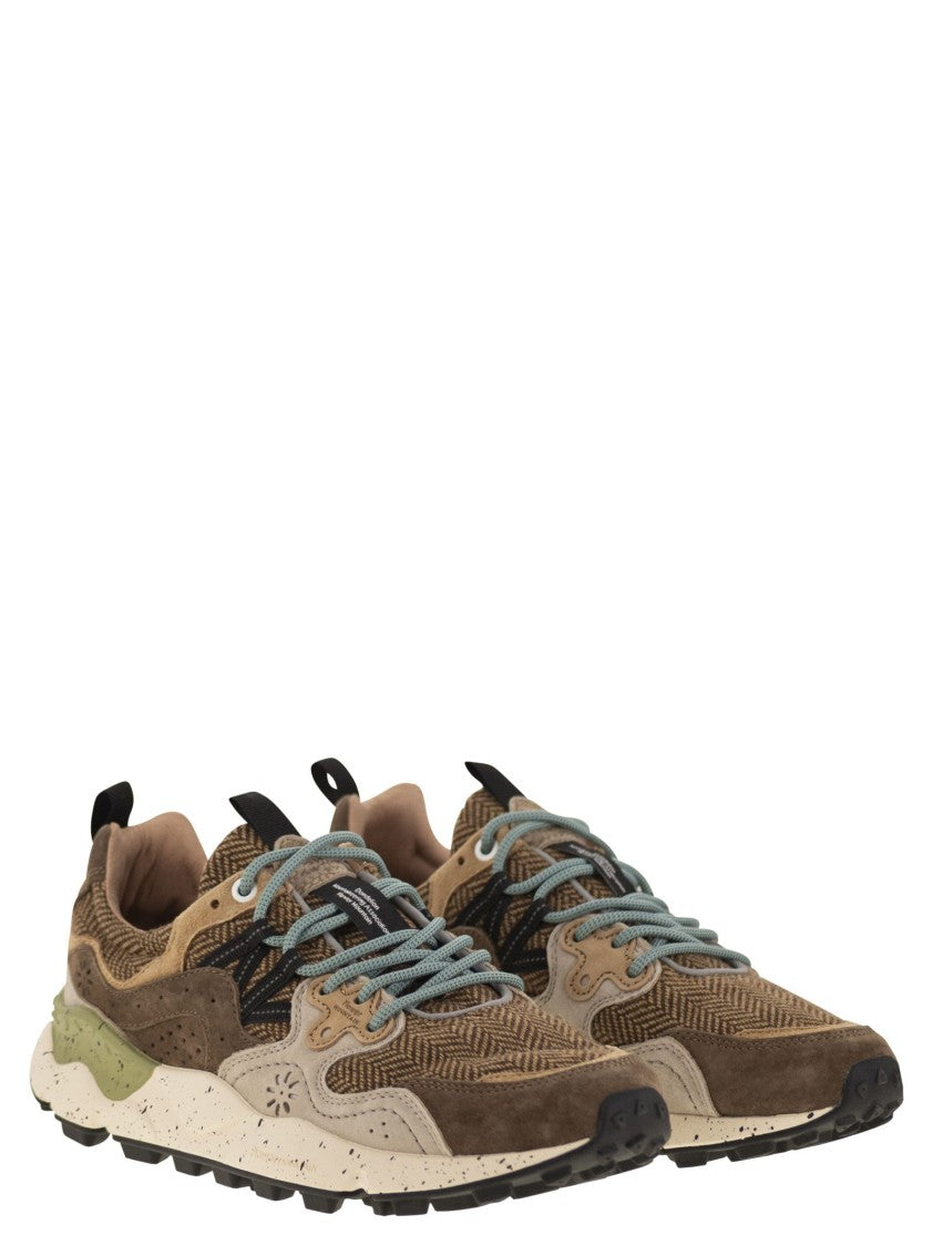 Flower Mountain Yamano 3 - Suede And Fabric Sneakers