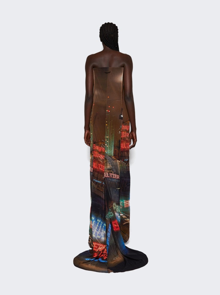Jean Paul Gaultier Mesh 3D Tube Fishtail Dress