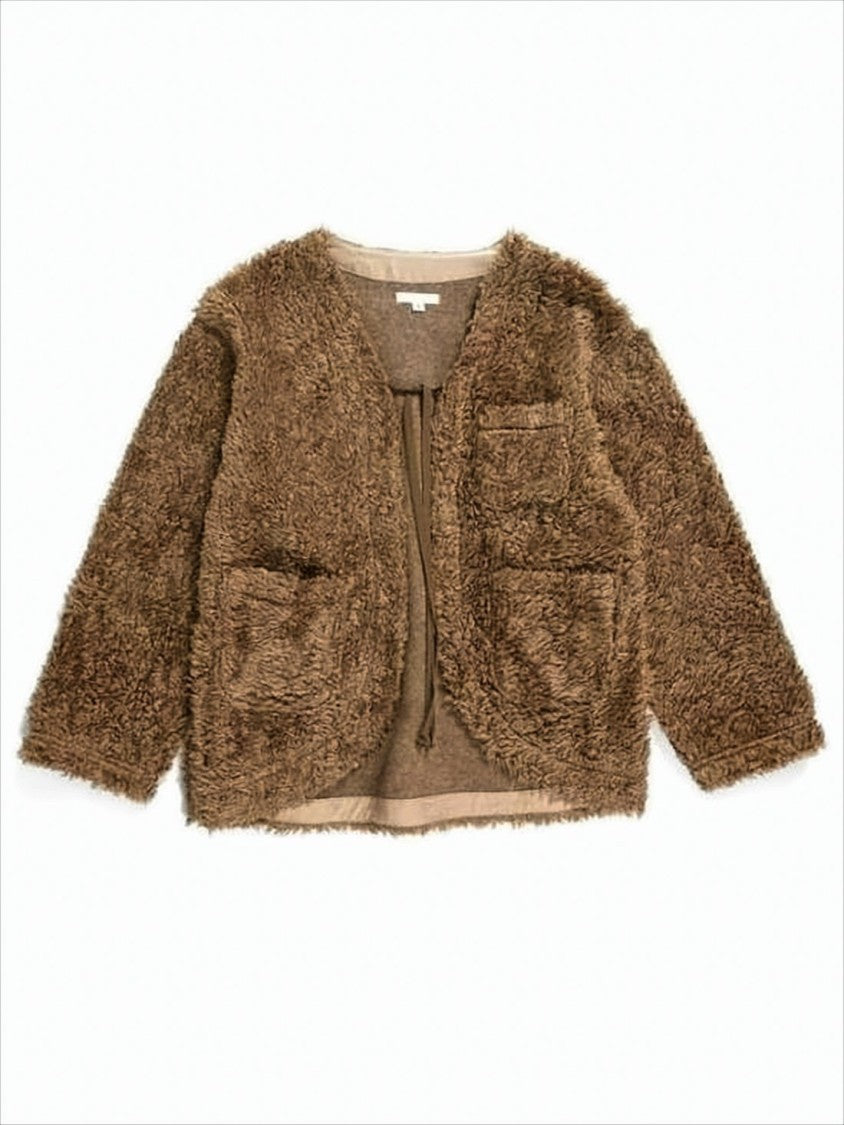 Engineered Garments Textured Brown Jacket With Relaxed Fit