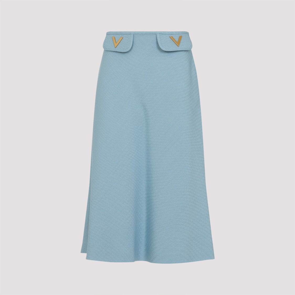 Valentino Blue Viscose Soft Skirt