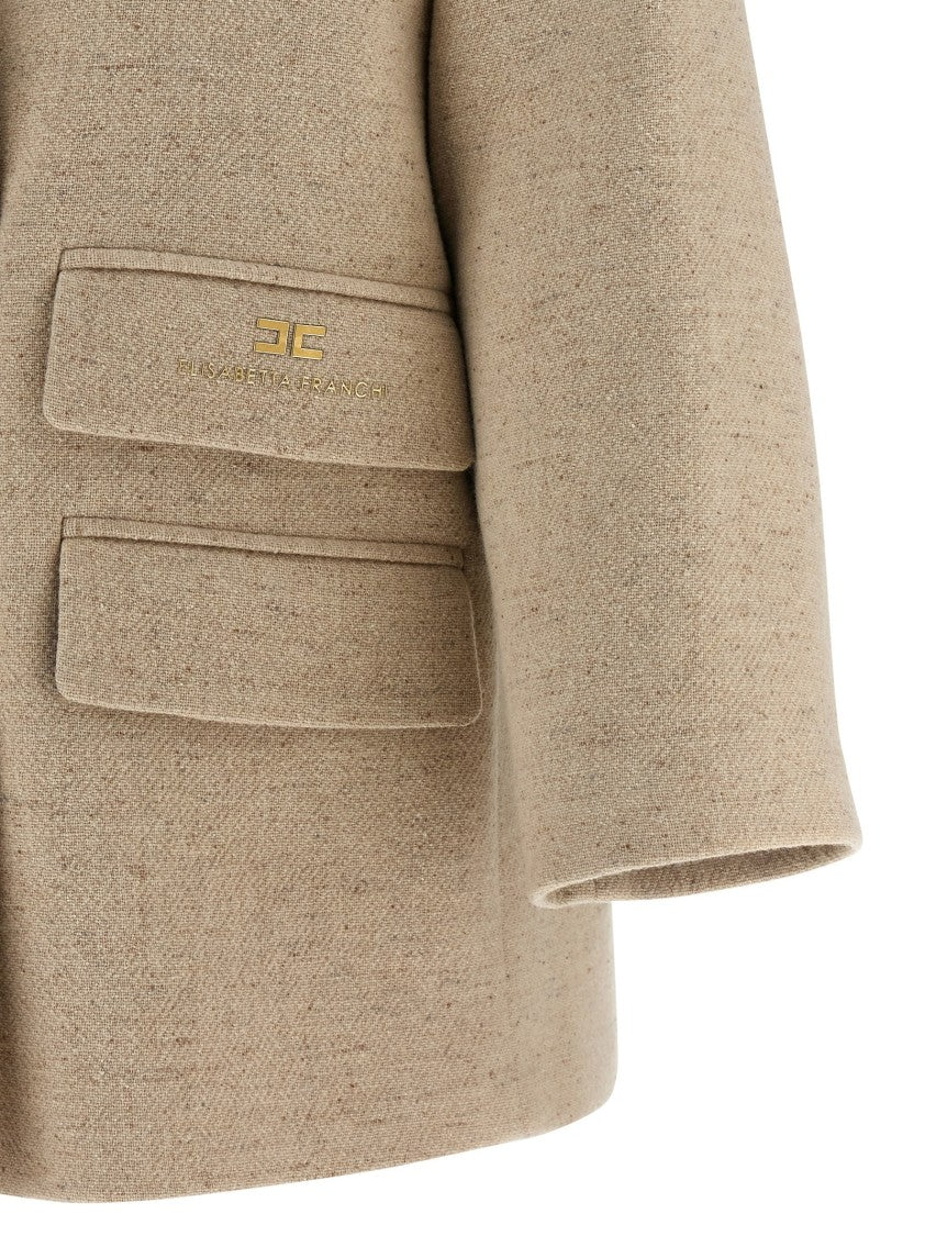 Elisabetta Franchi Double-Breasted Coat