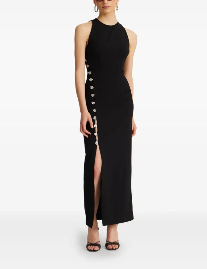 Rotate Crepe Button Dress