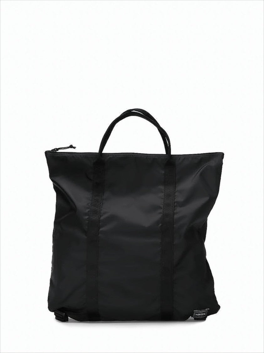 Porter Rectangular Black Shoulder Bag With Minimalist Design