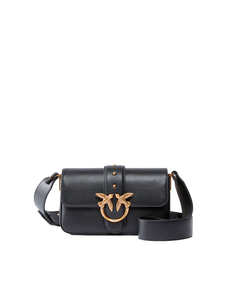 Pinko Black/Antique Gold Love Bag Slouchy