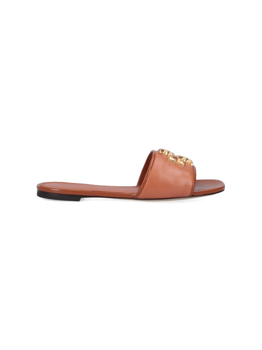 Tory Burch "Eleanor" Slide Sandals – Brown