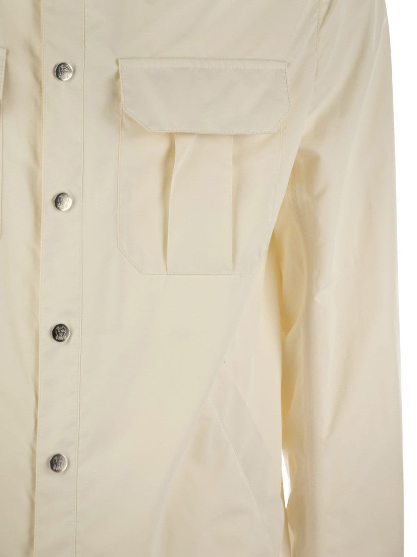 Brunello Cucinelli Shirt-Style Outerwear Unlined In Water-Repellent Microfibre