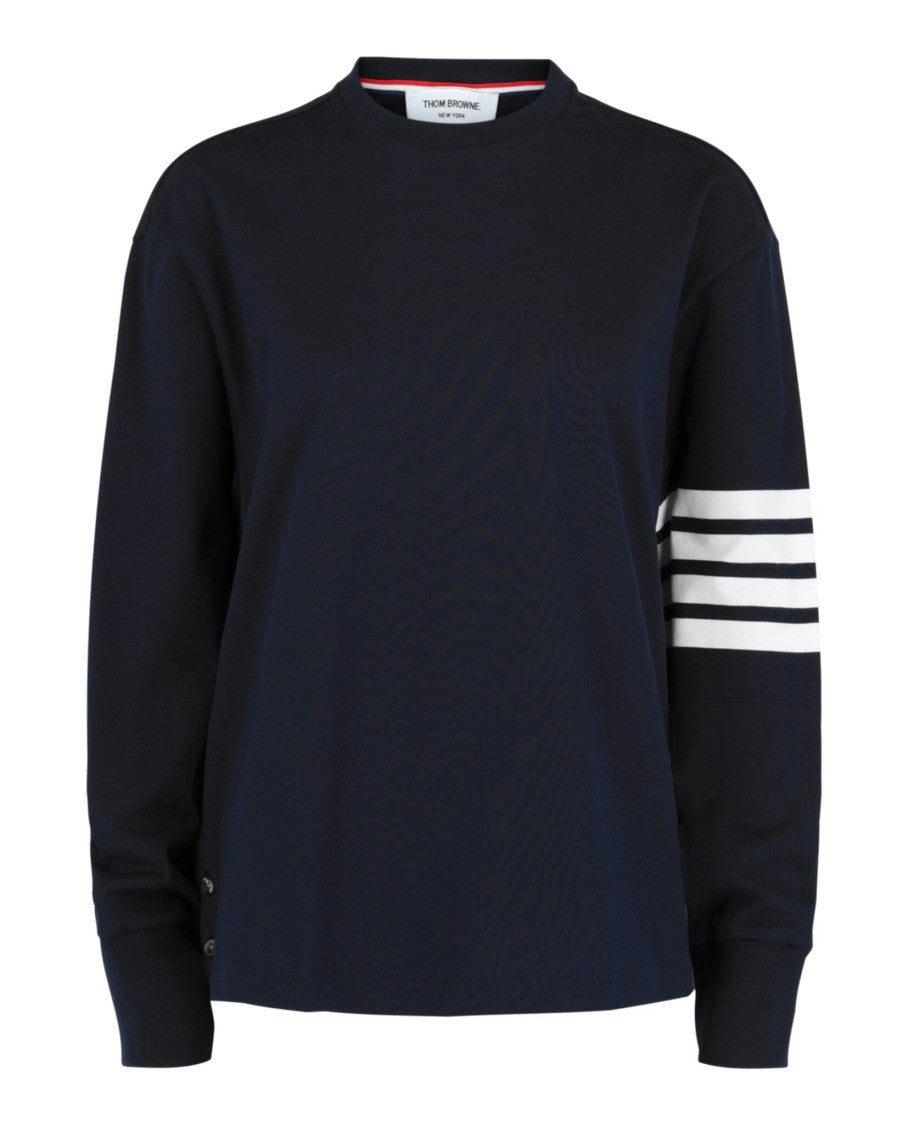 Thom Browne Jersey 4-Bar Long Sleeve Rugby T-Shirt