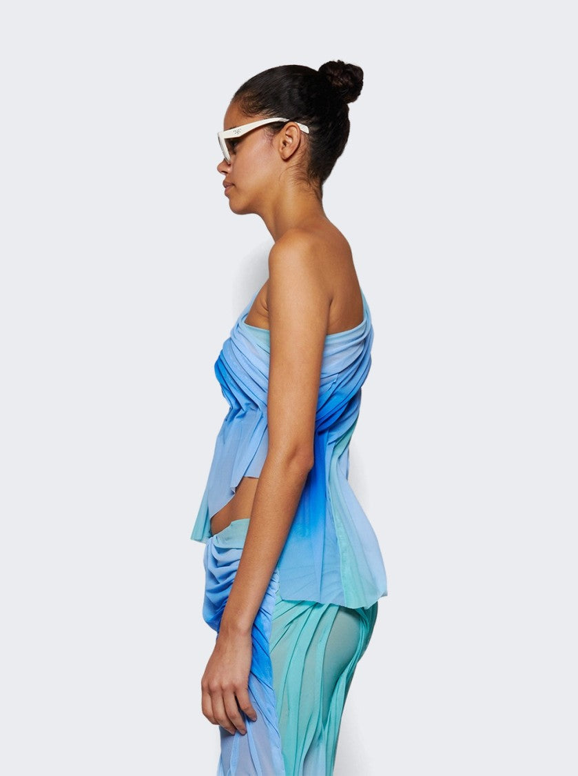 Di Petsa Wetlook One Shoulder Gradient Top Moonlight Gradient